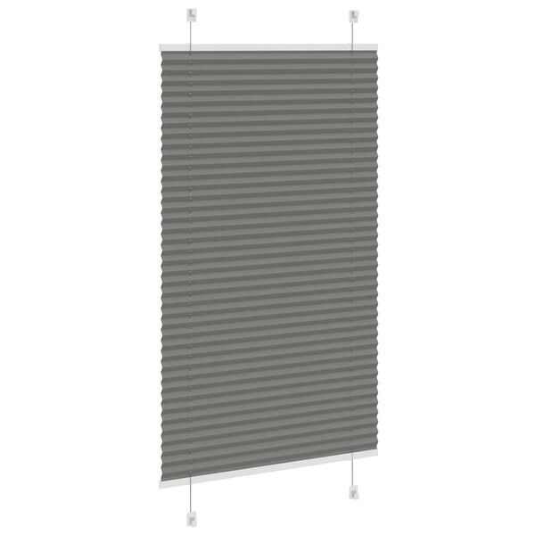 vidaXL Plissé rolgordijn 80x100 cm stofbreedte 79,4 cm antraciet
