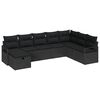 vidaXL Bankstel 6 st poly rattan