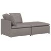 vidaXL Modulaire bank met voetenbank en kussens stof taupe