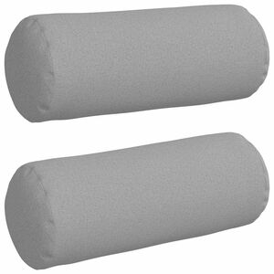 vidaXL Bolster Kussens 2 stuks Wolkengrijs &Oslash; 15 x 40 cm Stof