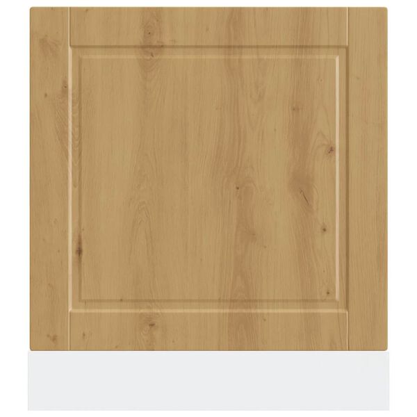 vidaXL Vaatwaspaneel Porto 60x1,5x67 cm bewerkt hout artisanaal eiken
