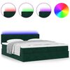 vidaXL Ottoman bed met matrassen en LED's 180x200cm fluweel