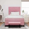 vidaXL Boxspring bed met matras Roze 120 x 190 cm Fluweel