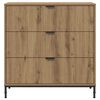 vidaXL Dressoir met lade Artisan Eiken 79,5 x 33 x 82 cm Bewerkt hout