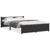 vidaXL Bedframe massief hout zwart 120x190 cm