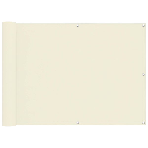 vidaXL Balkon Scherm Cr&egrave;me 75 x 200 cm Oxford Stof