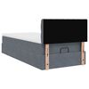 vidaXL Ottoman bed met matras en LED's 100x200 cm fluweel donkergrijs