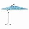 vidaXL Parasol met stalen paal 269x269x235 cm blauw