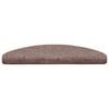 vidaXL Trapmatten Zelfklevend 15 stuks 65x21x4 cm lichtbruin Halfrond Groot