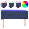 vidaXL Hoofdbord LED 147x16x78/88 cm stof blauw
