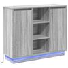vidaXL LED Sideboard Grijs Sonoma 90 x 32 x 75 cm Bewerkt hout