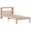 vidaXL Bedframe met hoofdbord massief grenenhout 75x190 cm