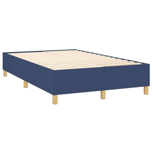 vidaXL Boxspring met matras stof blauw 120x190 cm