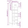 vidaXL Schoenenkast 30x35x105 cm bewerkt hout wit