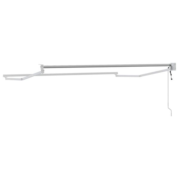 vidaXL Elektrisch uitschuifbaar zonnescherm frame Wit 3,5 x 2 m