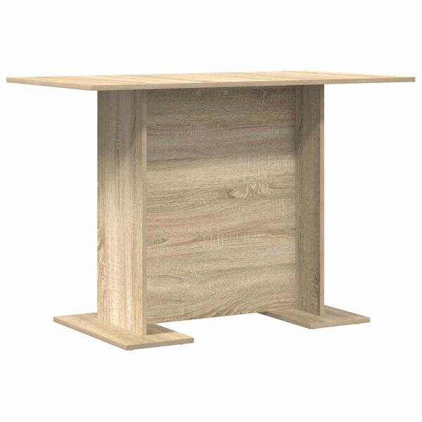 vidaXL Eettafel 110x60x75 cm bewerkt hout sonoma eikenkleurig