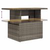 vidaXL Tuintafel 100x55x73 cm poly rattan en acaciahout grijs
