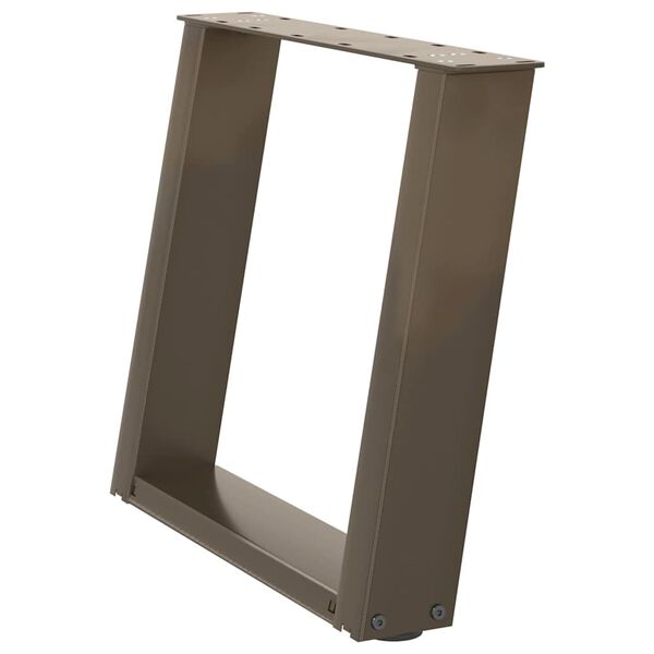 vidaXL Salontafelpoten 2 st U-vormig 50x(42-43) cm staal naturel