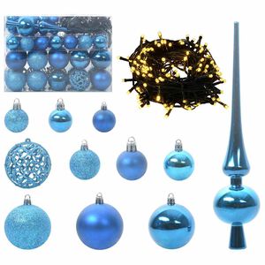 vidaXL Kerstbal Set 61 st 150 LED's Warmwit &Oslash; 6 cm