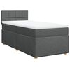 vidaXL Boxspring met matras stof donkergrijs 90x190 cm