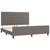 vidaXL Bedframe met hoofdbord kunstleer grijs 160x200 cm