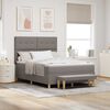 vidaXL Boxspring bed met matras met hoofdeinde Taupe 140 x 200 cm Stof