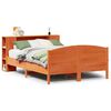 vidaXL Bed met boekenkast zonder matras grenenhout wasbruin 140x200 cm