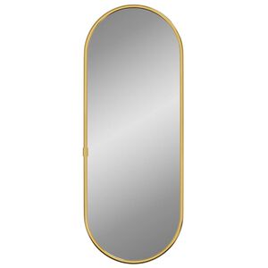 vidaXL Wandspiegel 40x15 cm ovaal goudkleurig