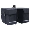 vidaXL Fietstas voor bagagedrager dubbel waterdicht 35 L zwart