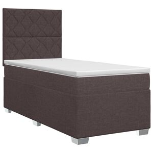 vidaXL Boxspringbed met matras Donkerbruin 80 x 200 cm Stof