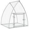 vidaXL Konijnenhok 105x100x120 cm gegalvaniseerd staal zilverkleurig