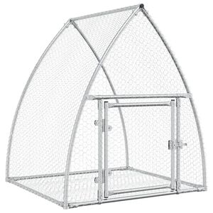 vidaXL Konijnenhok 105x100x120 cm gegalvaniseerd staal zilverkleurig