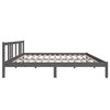 vidaXL Bedframe massief hout grijs 160x200 cm