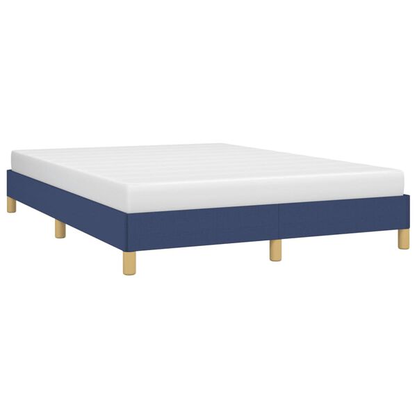 vidaXL Bedframe zonder matras stof blauw 160x200 cm