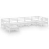 vidaXL 7-delige Loungeset massief grenenhout wit