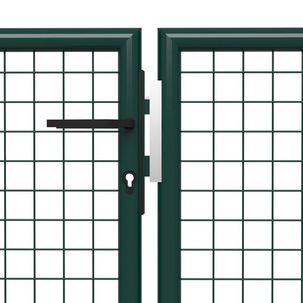vidaXL Tuinpoort staal 500x100 cm groen