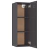 803356 vidaXL Tv-meubel 30,5x30x90 cm bewerkt hout hoogglans grijs