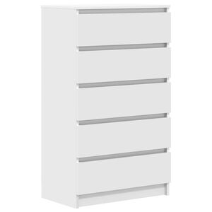 vidaXL Ladekast 60x36x103 cm bewerkt hout wit