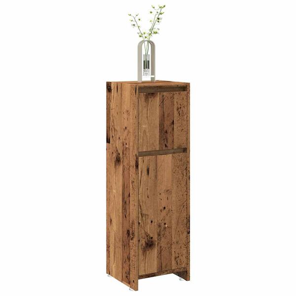 vidaXL Badkamerkast 30x30x95 cm bewerkt hout oud houtkleurig