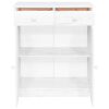 vidaXL Dressoir met 2 lades 78x35x89 cm massief grenenhout wit