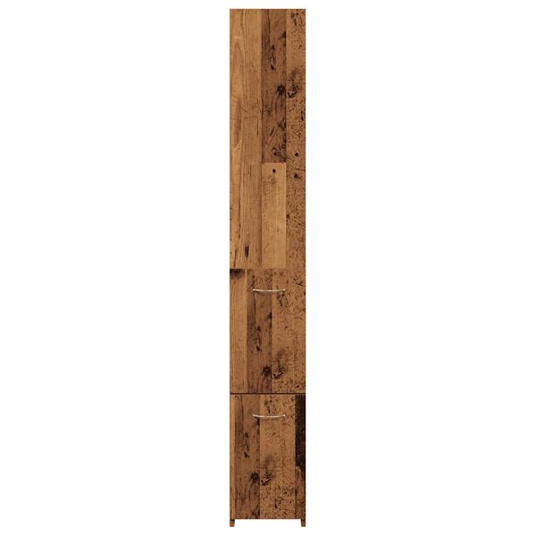 vidaXL Badkamerkast 25x25x170 cm bewerkt hout oud houtkleurig