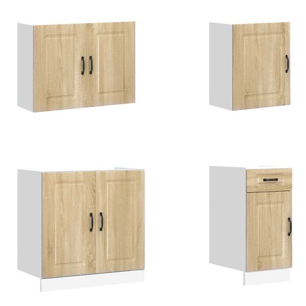 vidaXL 7-delige Keukenkastenset Kalmar bewerkt hout sonoma eikenkleur