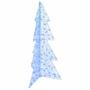 vidaXL Kerstboom met 160 LED Blauw 150 cm Acryl