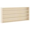 vidaXL Muurdisplaykast Muurmontage Beige 80 x 8,5 x 36 cm Bewerkt hout