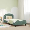 vidaXL Bedframe voor kinderen met hoofdbord Zeegroen 90 x 190 cm