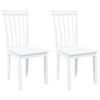 vidaXL Eetkamerstoelen 2 st massief hout rubber wit
