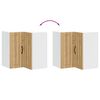 vidaXL Keukenwandhoekkast Lucca bewerkt hout hoogglans wit