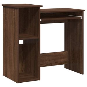 vidaXL Bureau met schappen 84x40x78 cm bewerkt hout bruineikenkleur