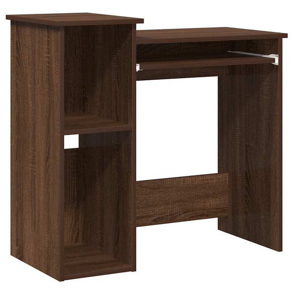 vidaXL Bureau met schappen 84x40x78 cm bewerkt hout bruineikenkleur