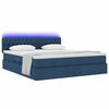 vidaXL Opbergbed met LED met matras met LED Blauw 180 x 200 cm Stof